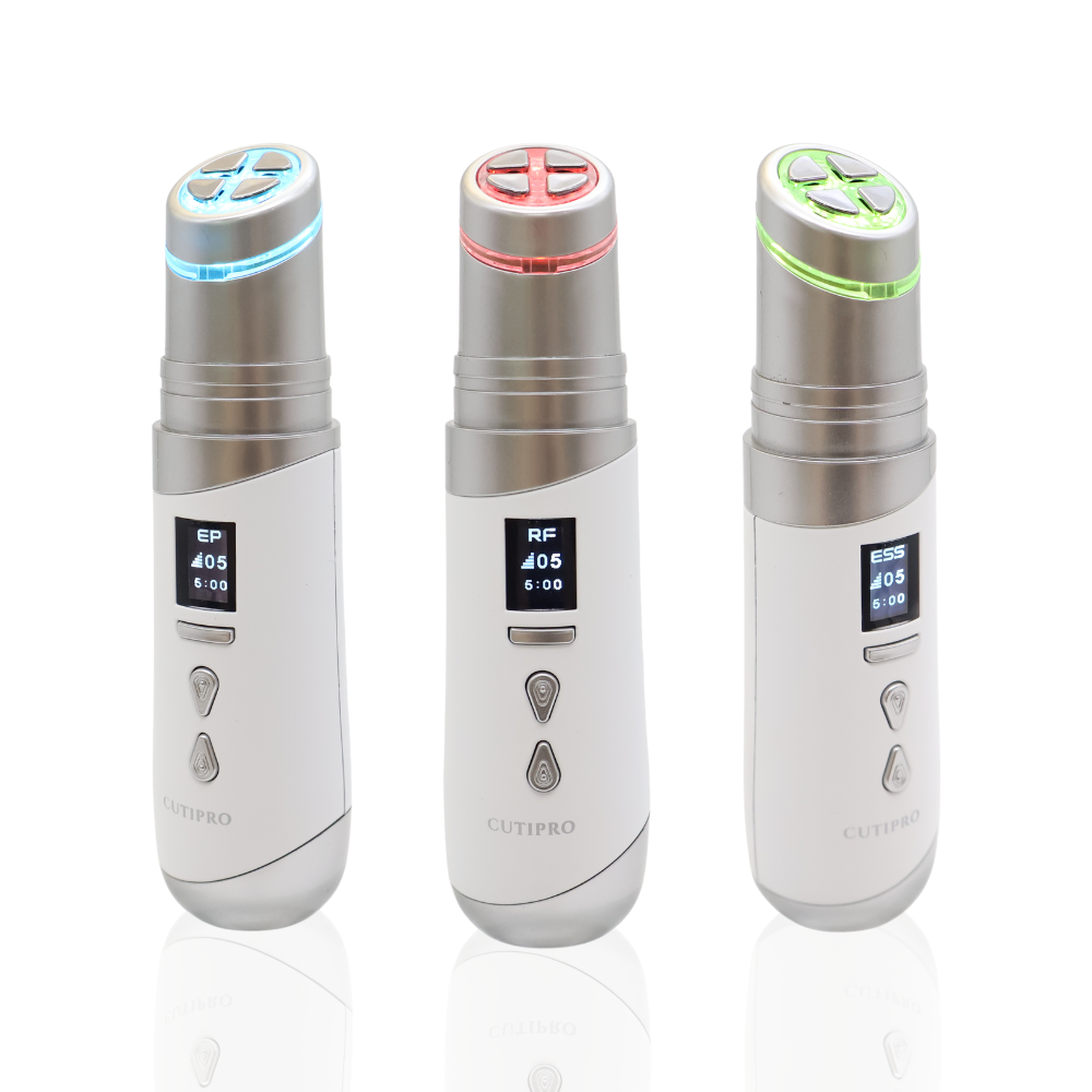 Variantes de color disponibles del dispositivo de belleza VERYAN Cuti Pro, personalizables para marcas blancas, OEM u ODM.